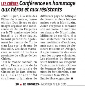 Le Progrès Conférence Les Chères