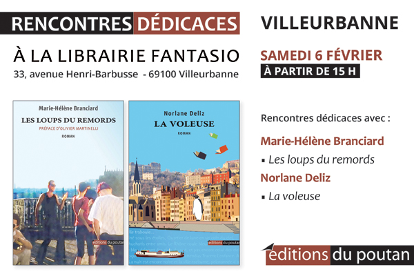 Deux romancières du Poutan à la librairie Fantasio site dedicaces fev 2016