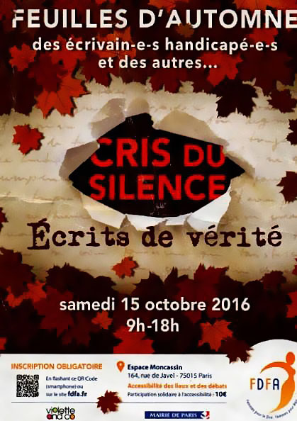 Feuilles d’automne des écrivain.e.s handicapé.e.s