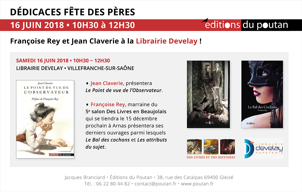 Françoise Rey et Jean Claverie à la Librairie Develay pour la fête des pères !