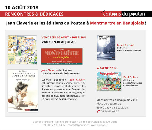 Jean Claverie et les éditions du Poutan à Montmartre en Beaujolais !