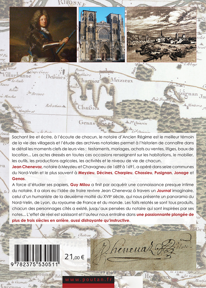journal de jean chenevaz notaire royal du velin au xviie siecle q