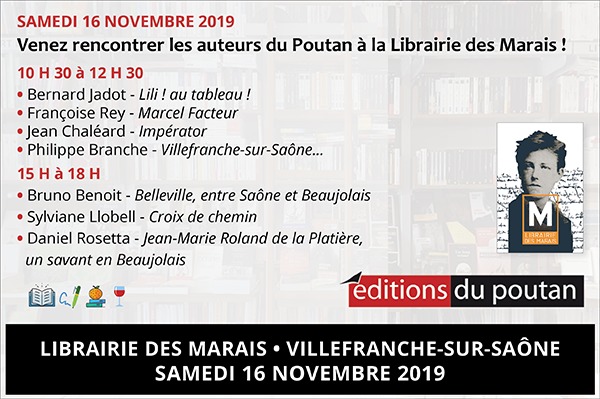 Samedi 16 novembre, le Poutan à la Librairie des Marais !