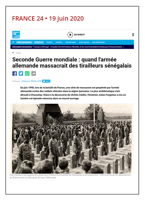 Juin 1940, quand l'armée allemande massacrait des tirailleurs sénégalais - France 24 - 19/06/20