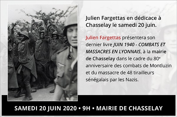 Julien Fargettas en dédicace à Chasselay le samedi 19 juin.