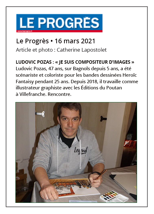 Ludovic Pozas: Je suis compositeur d’images - Le Progrès 16/03/2021