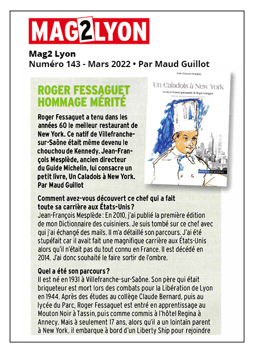 Roger Fessaguet, hommage mérité - Mag2 Lyon - Mars 2022